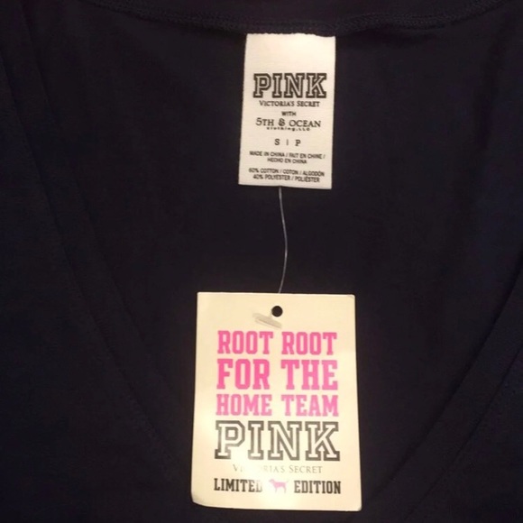 PINK Yankees limited edition navy blue tee, size small - Picture 3 of 3